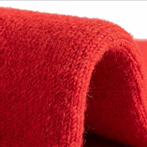 2 Pr Wool Blend Red Heavywt Knee Socks Lg - Picture 3 of 4